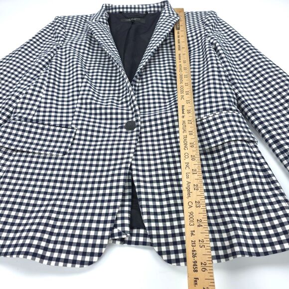 NEW Rag & Bone Archer Gingham Blazer Black White Plaid Old Money Preppy Academia - Picture 5 of 13